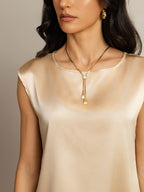 19Momme Silk Cap Sleeve Round Neck Women's Top