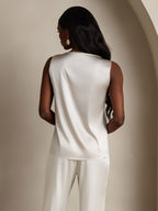 19Momme Silk Sleeveless Round Neck Women's Tank Top