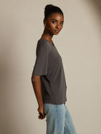 Pure Silk V-Neck Women's T-Shirt