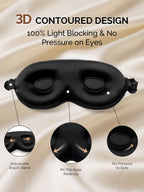 22Momme Pure Silk 3D Contoured Adjustable Eye Mask