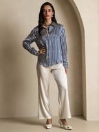 Women's 19 Momme Silk Long Sleeves Button-Up Shirt