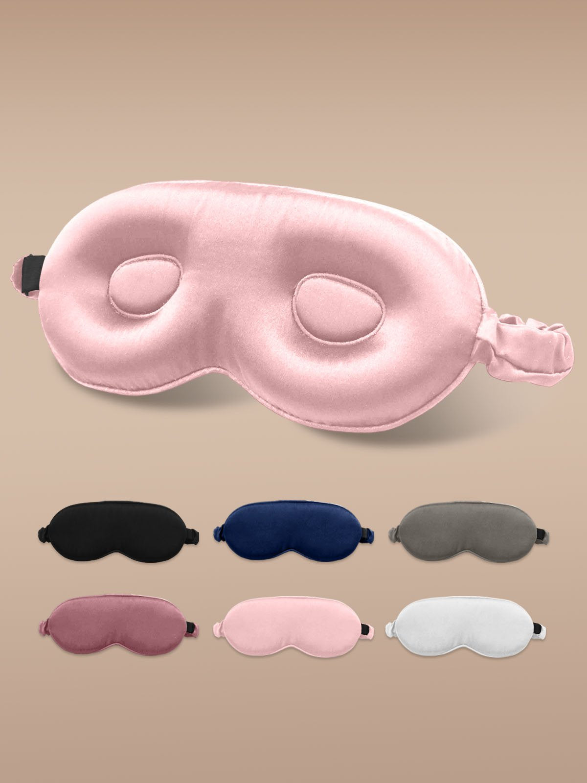 22Momme Pure Silk 3D Contoured Adjustable Eye Mask