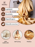 100% Mulberry Silk Long Scarf/Shawl 170x53cm/67