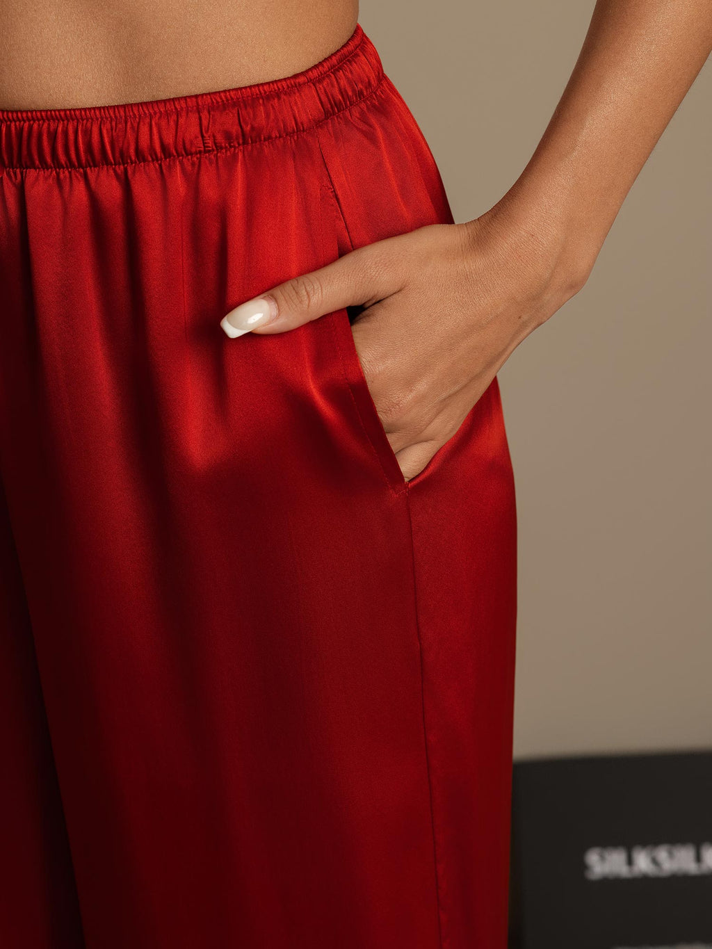 100% Mulberry Silk Wide Leg Women's Pants