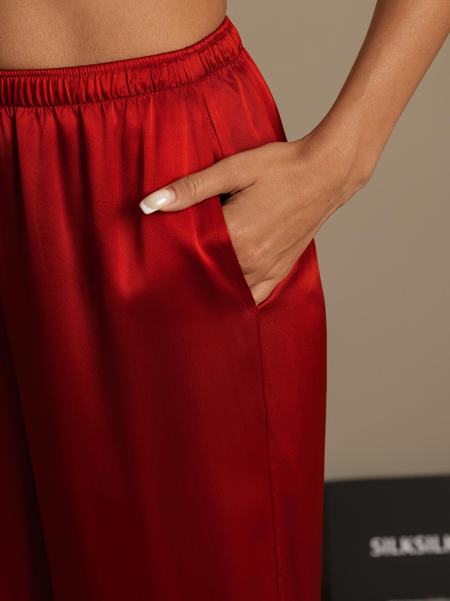 100% Mulberry Silk Wide Leg Women's Pants