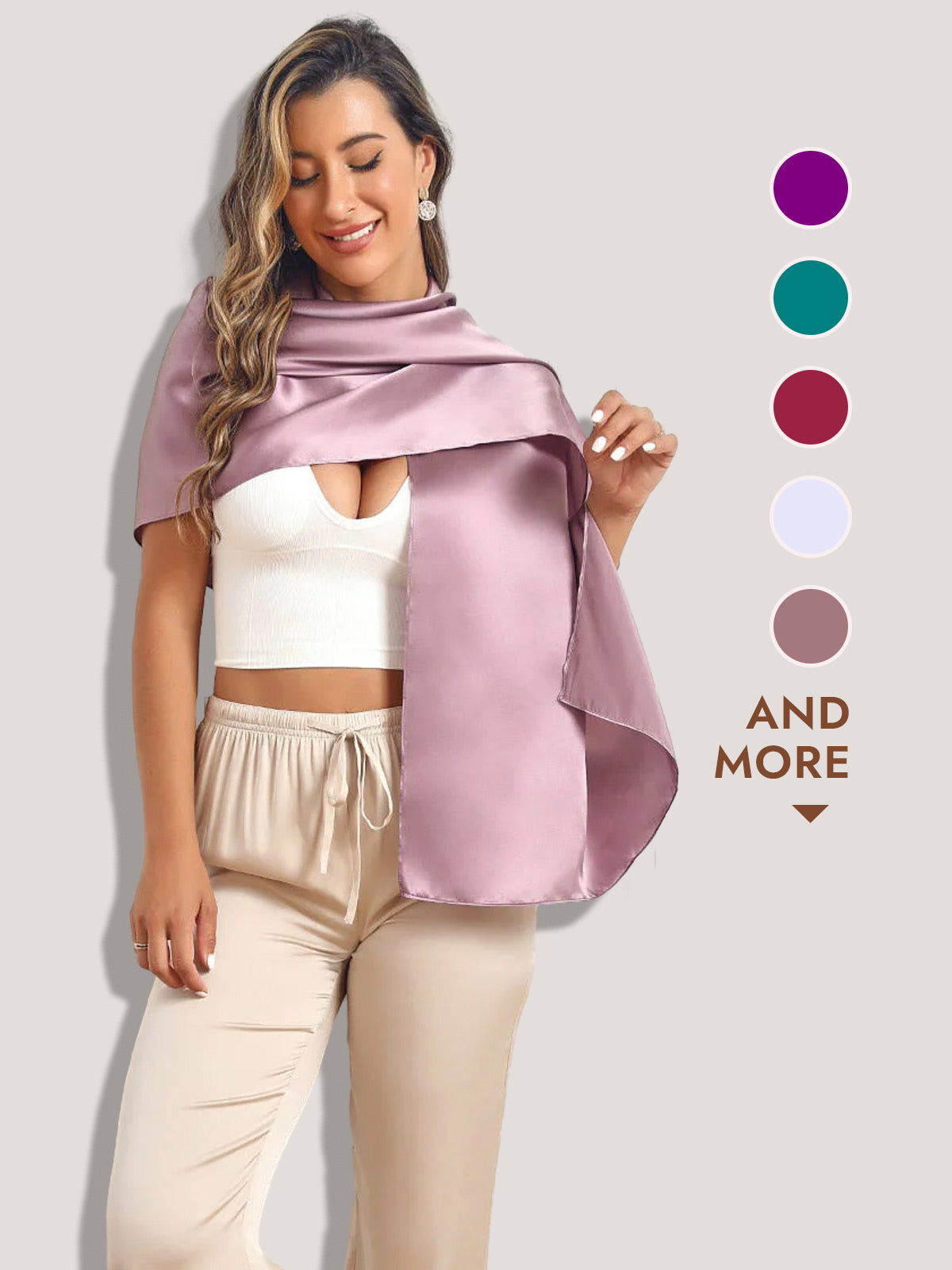 100% Mulberry Silk Long Scarf/Shawl 170x53cm/67