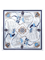 100% Mulberry Silk Printed Square Shawl Scarf 88*88cm