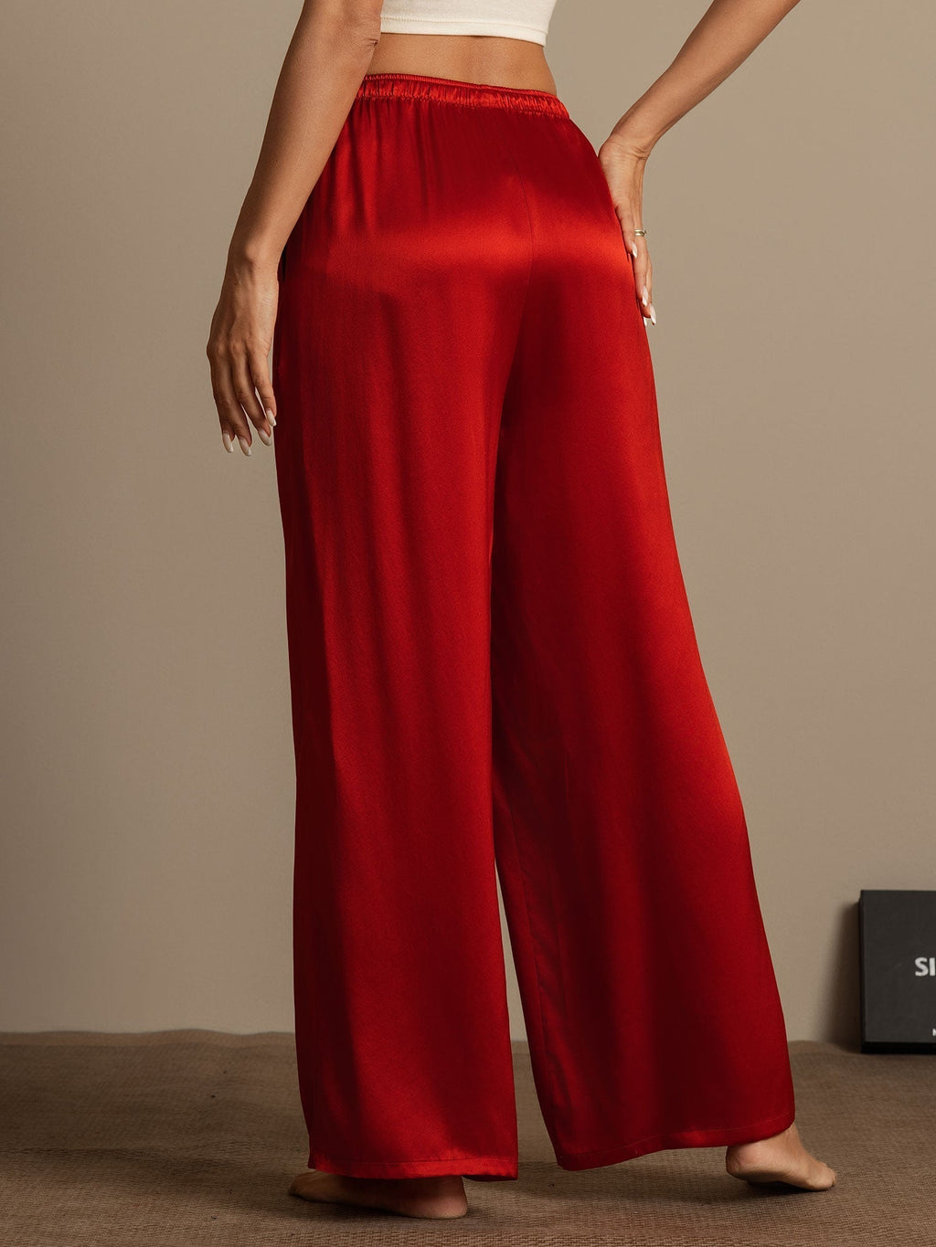 100% Mulberry Silk Wide Leg Women's Pants