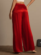100% Mulberry Silk Wide Leg Women's Pants
