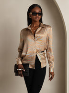 Women's 19 Momme Silk Long Sleeves Button-Up Shirt