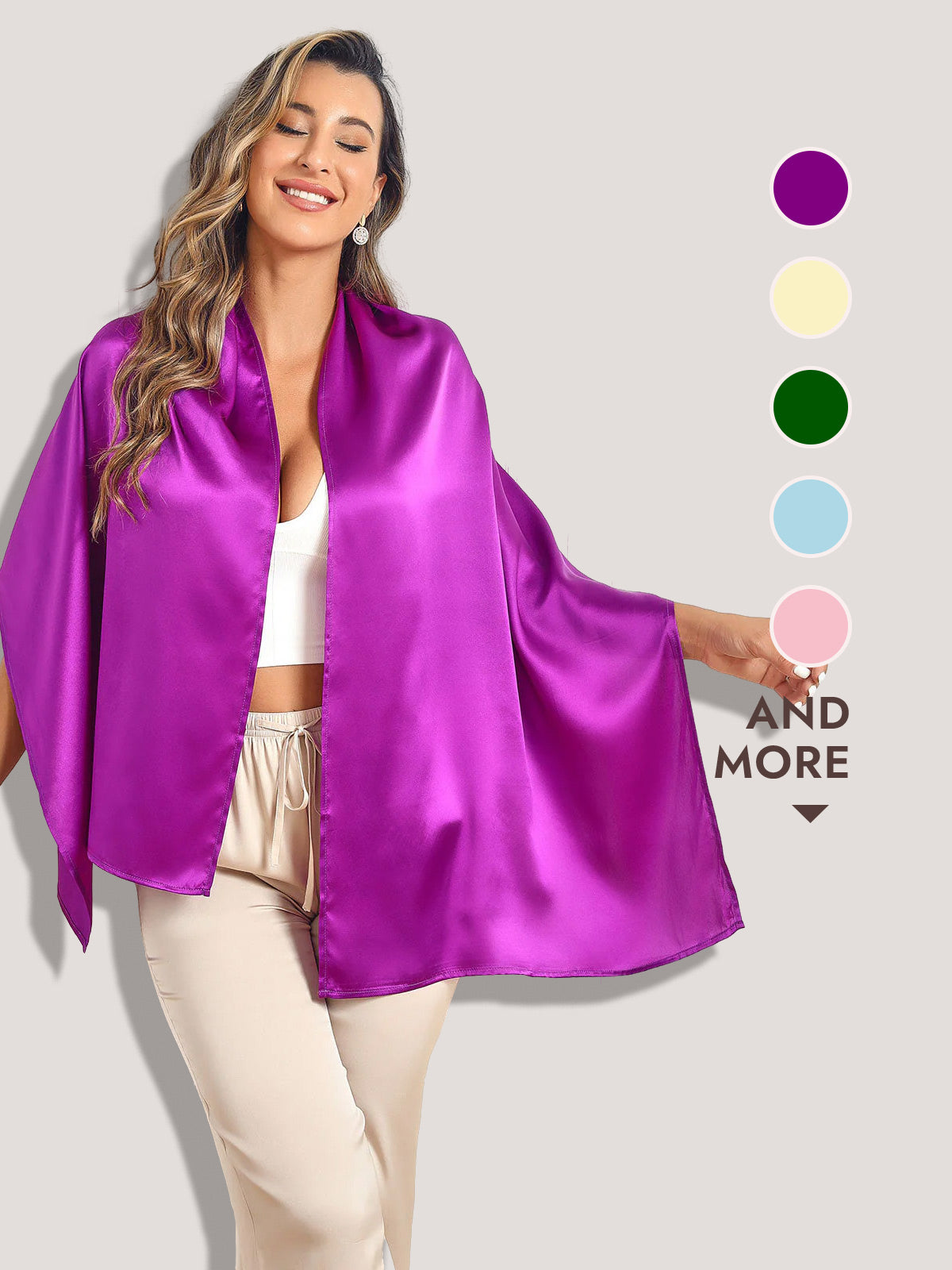 100% Mulberry Silk Long Scarf/Shawl 170x53cm/67
