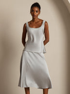 19Momme Silk Sleeveless U Neck Women's Tank Top