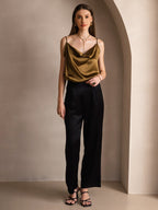 19Momme Silk Cowl Neck Camisole Top