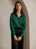 Women's 19 Momme Silk Long Sleeves Button-Up Shirt