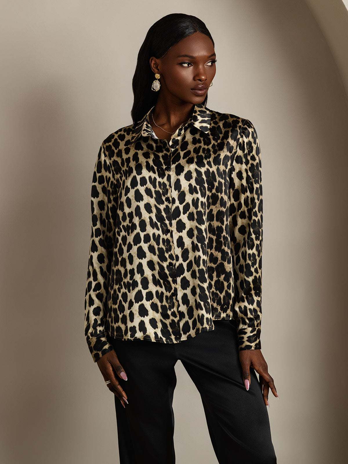 Women's 19 Momme Silk Long Sleeves Button-Up Shirt