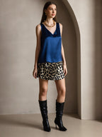 19Momme Silk Sleeveless V Neck Women's Tank Top with V Back Design