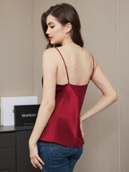 100% Mulberry Silk V Neck Camisole Top