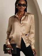 Women's 19 Momme Silk Long Sleeves Button-Up Shirt