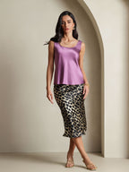 19Momme Silk Sleeveless U Neck Women's Tank Top