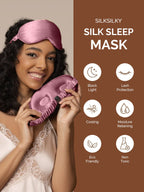 22Momme Pure Silk 3D Contoured Adjustable Eye Mask
