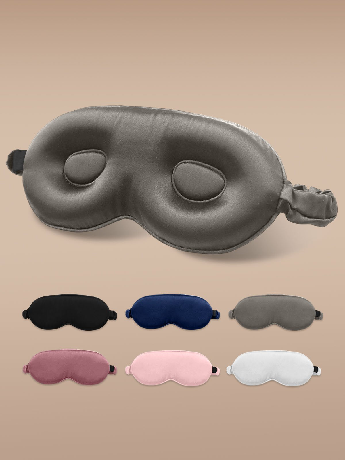 22Momme Pure Silk 3D Contoured Adjustable Eye Mask