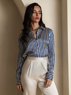 Women's 19 Momme Silk Long Sleeves Button-Up Shirt