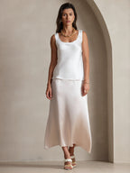 19Momme Silk Sleeveless U Neck Women's Tank Top