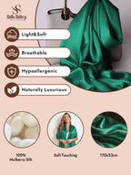 100% Mulberry Silk Long Scarf/Shawl 170x53cm/67