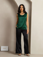 19Momme Silk Sleeveless Round Neck Women's Tank Top