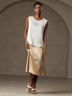19Momme Silk Sleeveless Round Neck Women's Tank Top