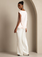 19Momme Silk Cap Sleeve Round Neck Women's Top