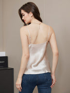 100% Mulberry Silk Spaghetti Strap Basic Camisole Top