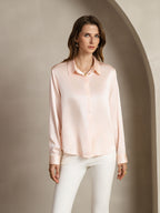 Women's 19 Momme Silk Long Sleeves Button-Up Shirt