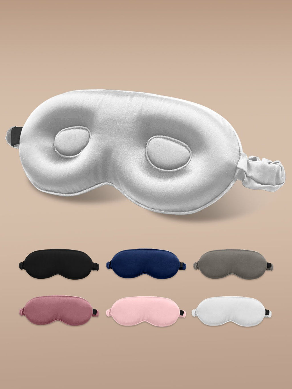 22Momme Pure Silk 3D Contoured Adjustable Eye Mask