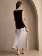 19Momme Silk Sleeveless Round Neck Women's Tank Top