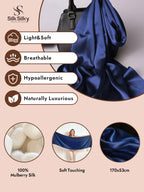 100% Mulberry Silk Long Scarf/Shawl 170x53cm/67