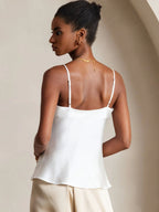 100% Mulberry Silk Spaghetti Strap V Neck Camisole Top