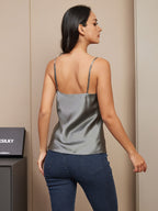100% Mulberry Silk V Neck Camisole Top