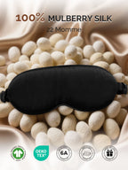 22Momme Pure Silk 3D Contoured Adjustable Eye Mask