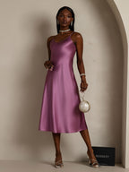 Women's 100% Mulberry Silk Spaghetti Strap V-neck Midi Nightgown