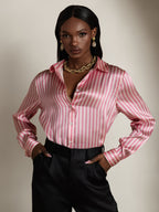 Women's 19 Momme Silk Long Sleeves Button-Up Shirt