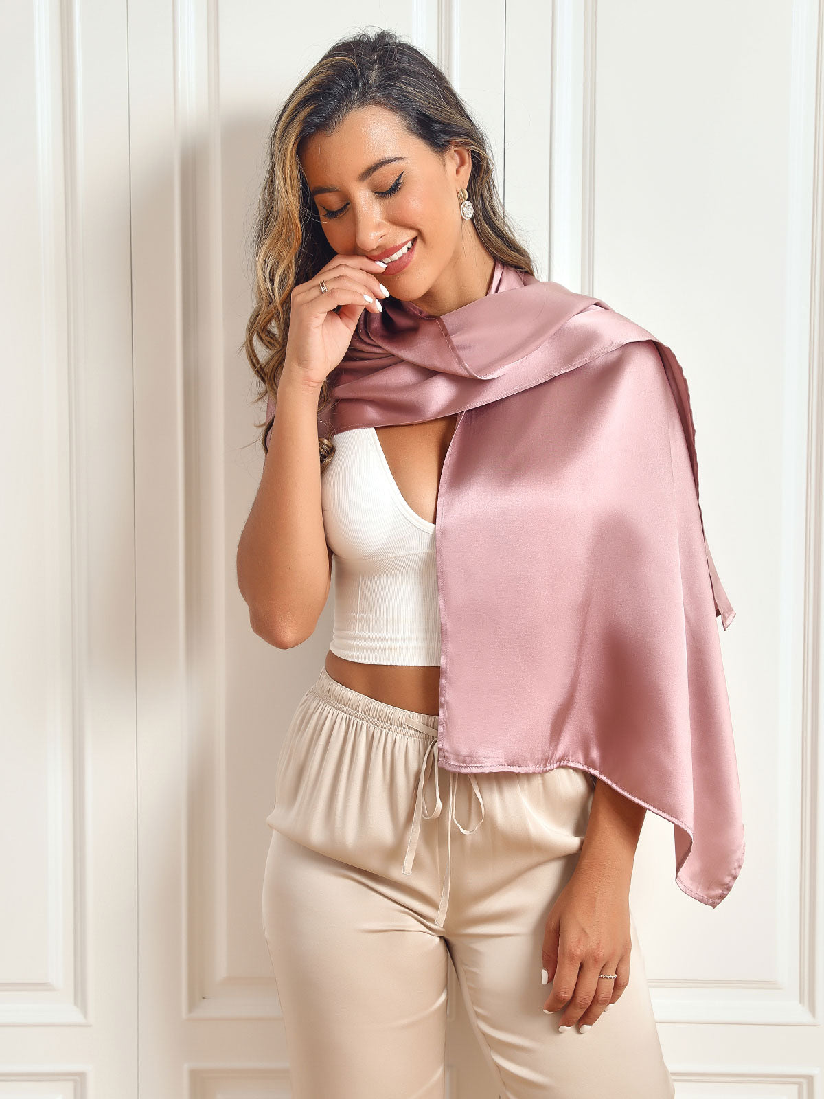 100% Mulberry Silk Long Scarf/Shawl 170x53cm/67