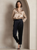 Women's 19 Momme Silk Long Sleeves Button-Up Shirt