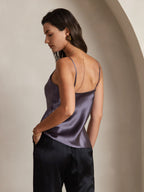 100% Mulberry Silk Spaghetti Strap V Neck Camisole Top