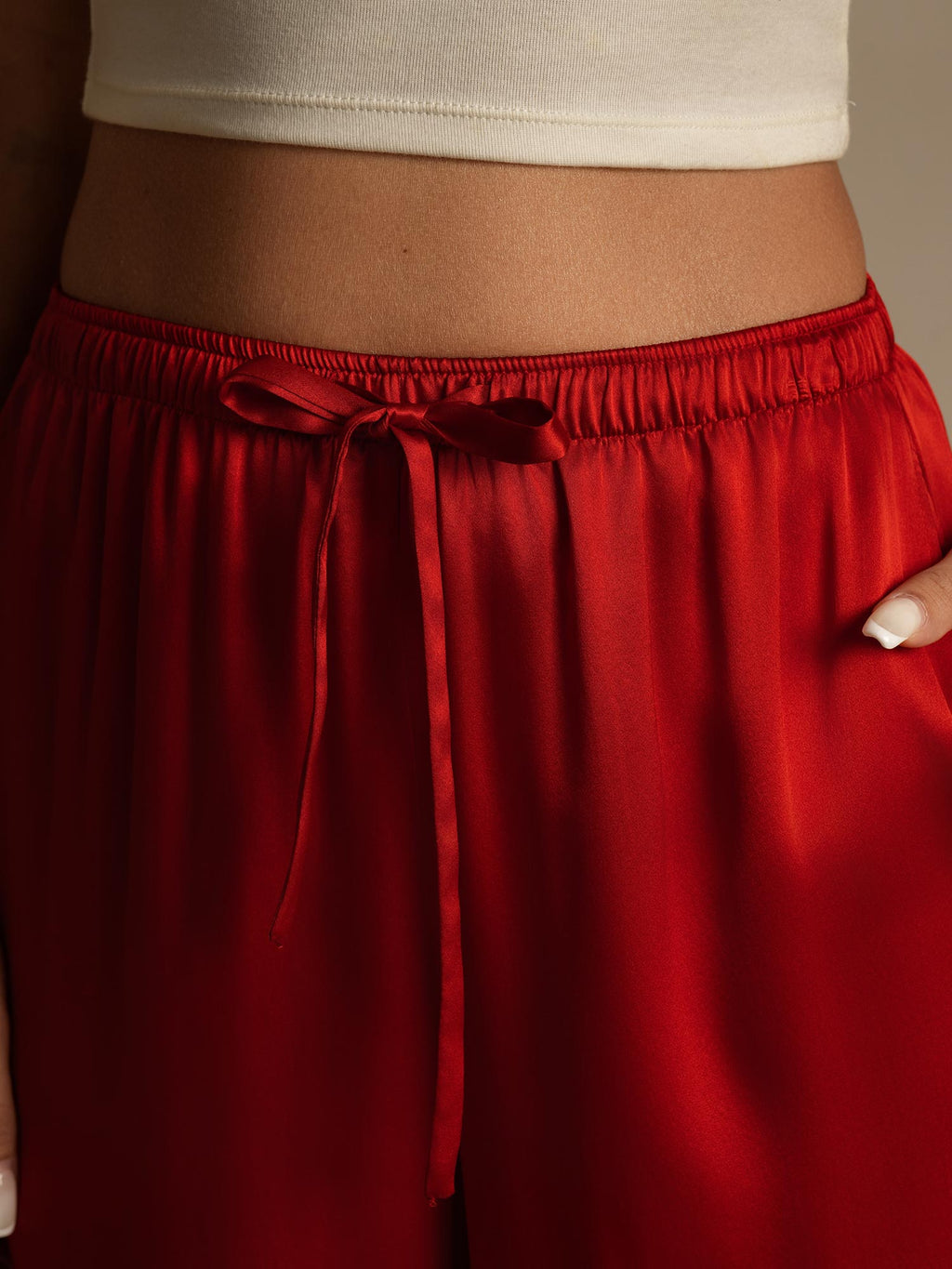 100% Mulberry Silk Wide Leg Women's Pants