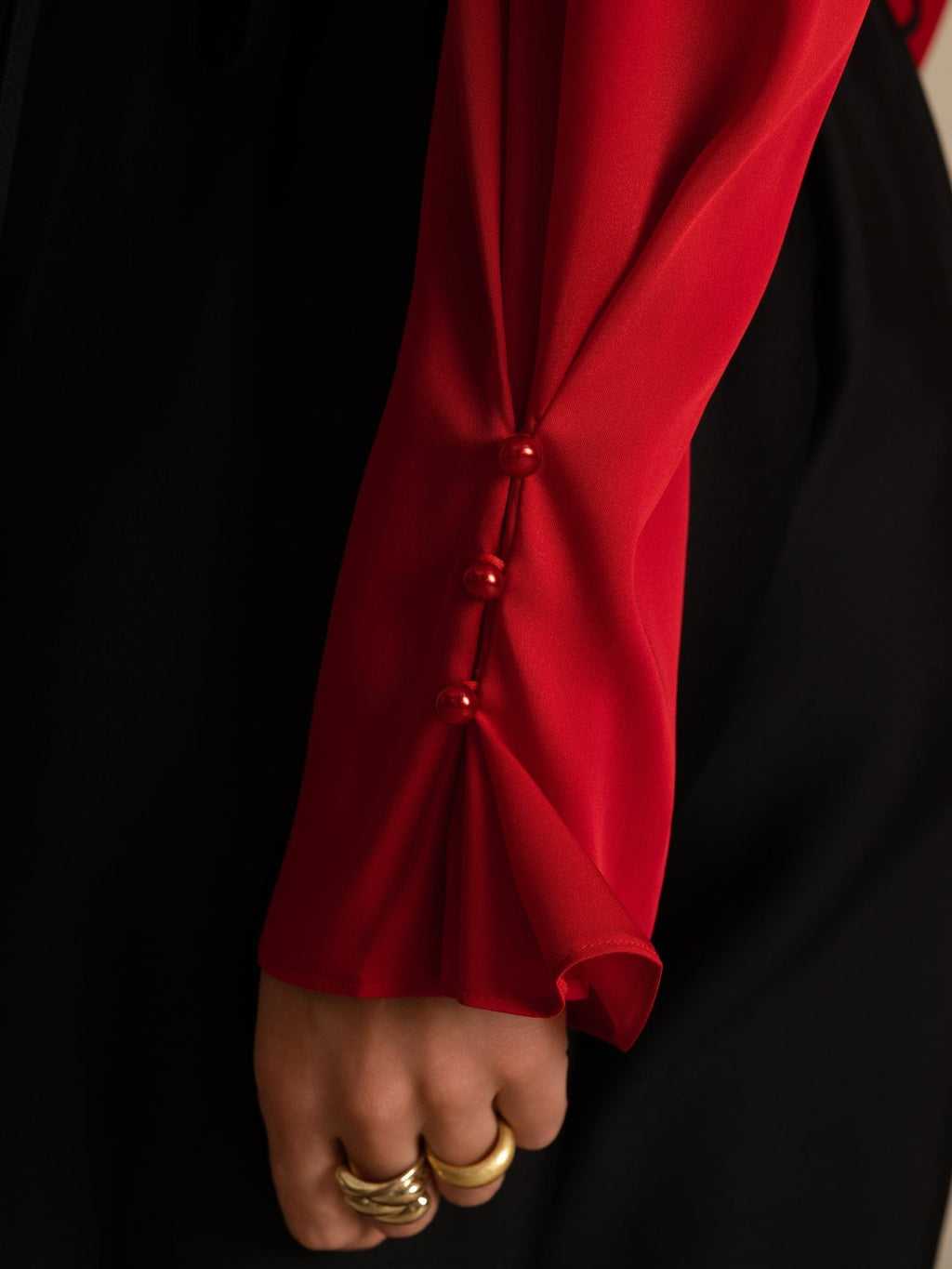 19Momme Silk Women's V Neck Long Sleeve Blouse With 3D Rose Detail
