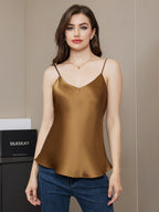 100% Mulberry Silk V Neck Camisole Top