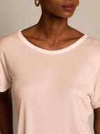 Women's Pure Silk Short Sleeve Round Neck T-Shirt