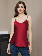 100% Mulberry Silk V Neck Camisole Top