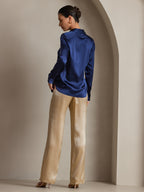 Women's 19 Momme Silk Long Sleeves Button-Up Shirt